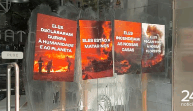 Climáximo cola imagens na sede da Navigator: "A Navigator mata pessoas através dos incêndios", diz o grupo - Atualidade