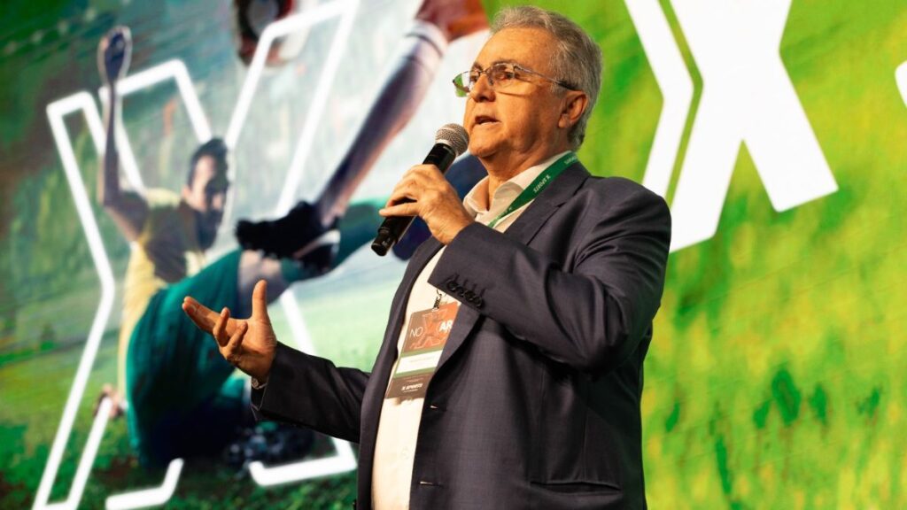 Beto Garcia, CEO da Xsports, discursa durante lançamento do canal - Marcelo Poli / Divulgação