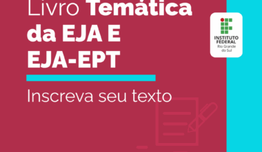 Livro na Temática da EJA e EJA-EPT recebe submissão de relatos de experiência e artigos