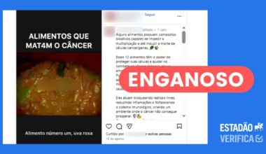 Alimentos citados em vídeo não são capazes de ‘matar’ o câncer, apesar de fazerem bem à saúde