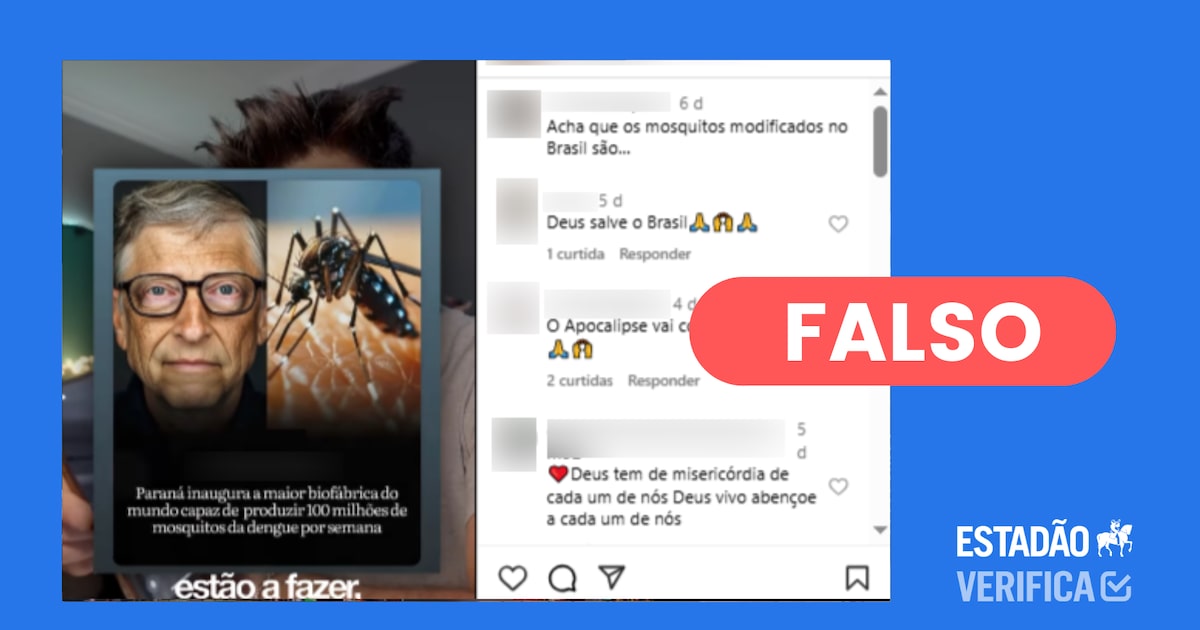 É falso que biofábrica no Paraná modifique mosquitos geneticamente