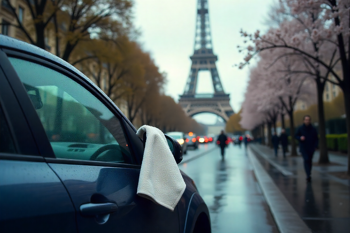 Viu um pano branco no retrovisor de um carro estacionado? Saiba o que significa e o que deve fazer