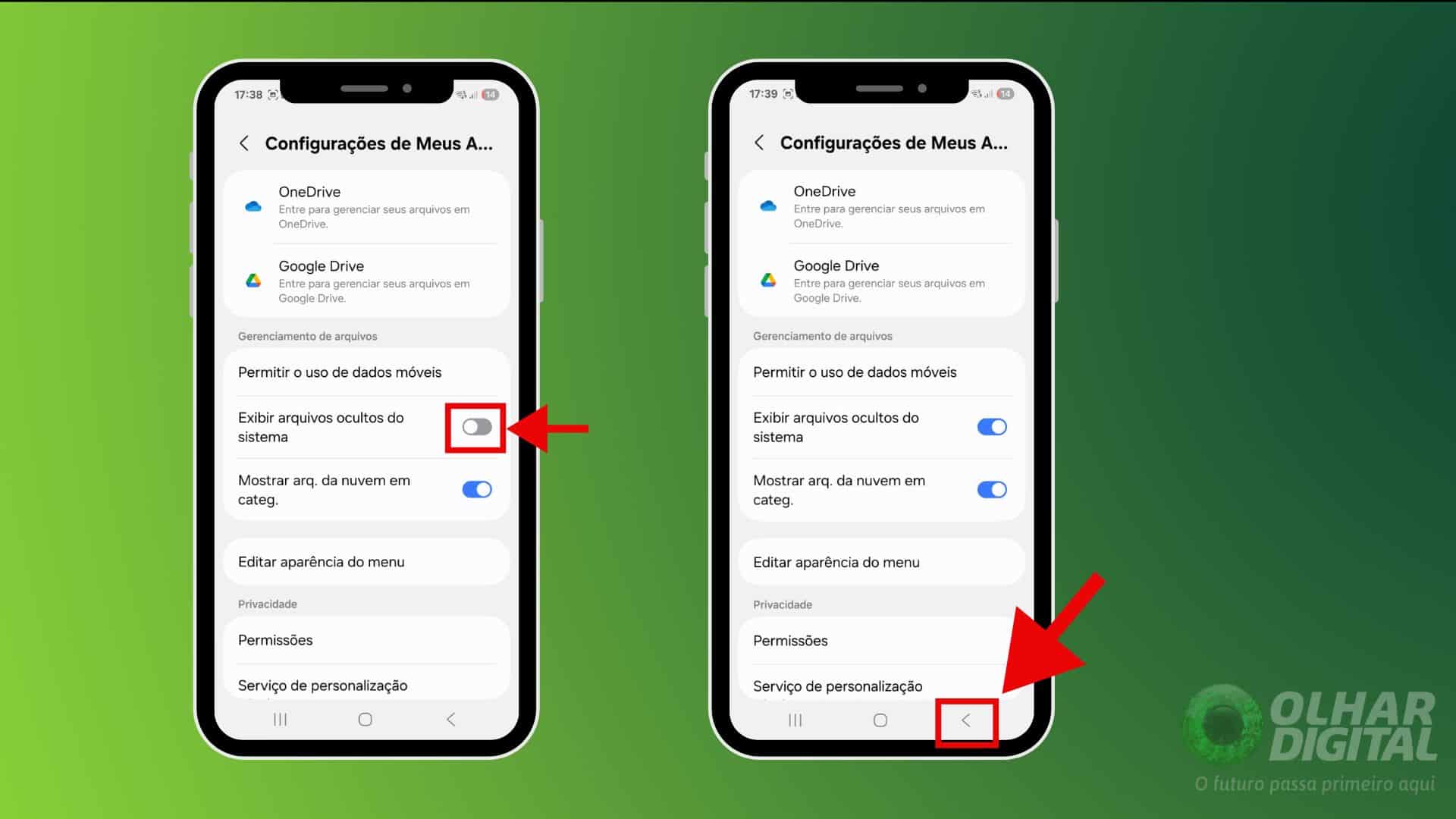 Passo 4 lixeira secreta WhatsApp