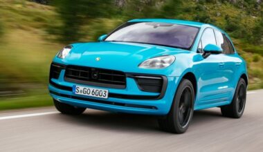 Porsche Macan S na estrada, frente 3/4