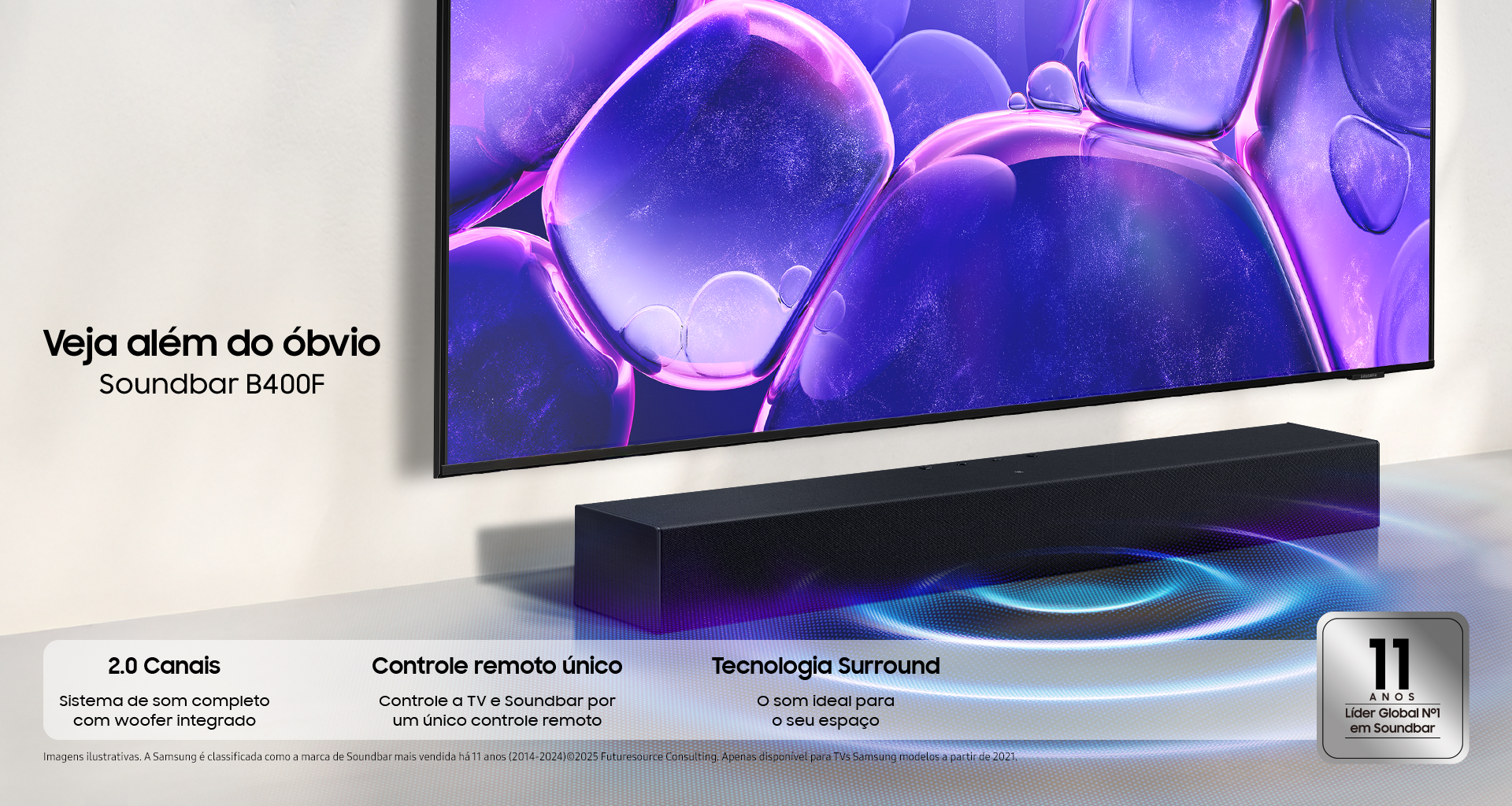 Nova Soundbar B400F, da Samsung, é a porta de entrada para uma experiência sonora completa – Samsung Newsroom Brasil