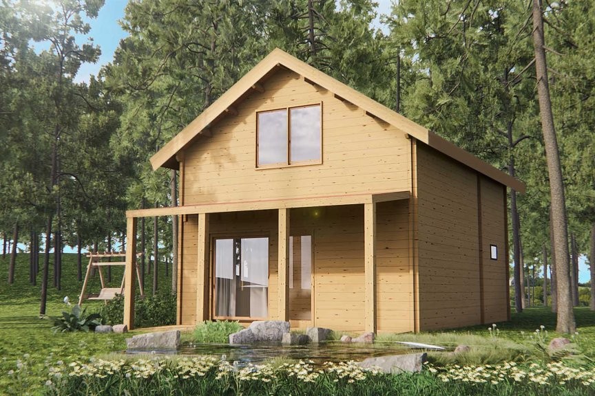 Conheça a casa pré-fabricada de 70 m² com dois andares e quatro assoalhadas que custa menos de 40.000€
