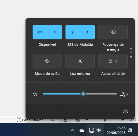 Personalizar o painel de definições rápidas do Windows