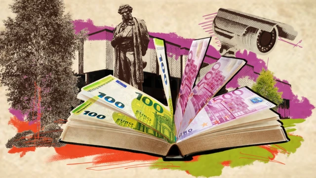 Ilustração de livro e dinheiro