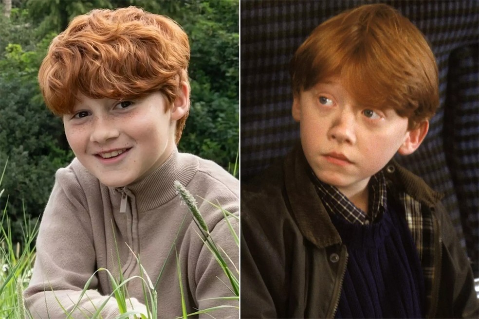 Alastair Stout; Rupert Grint como Ron Weasley — Foto: HBO/Warner Bros