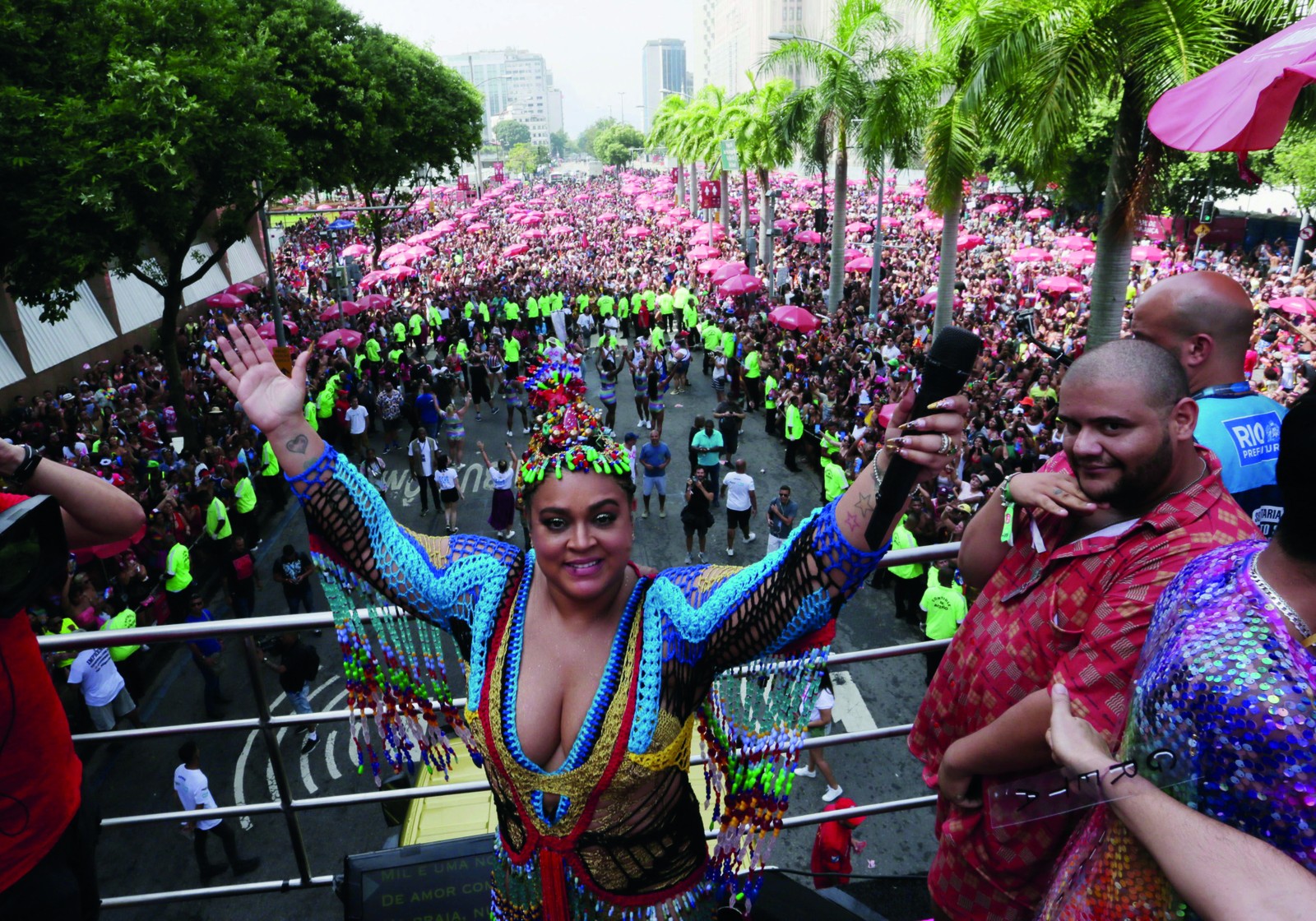 No Bloco da Preta, no Rio — Foto: Cléber Júnior/Agência O Globo