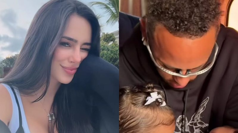 Bruna Biancardi mostra clique fofo de Neymar com as filhas, Mavie e Mel