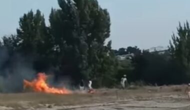 Viana: VÍDEO mostra violento incêndio em praia (e jovens perto das chamas)