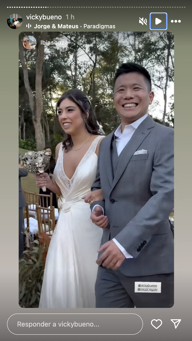 Casamento de Victória Bueno e Oscar Sigaki - Foto: Reprodução / Instagram