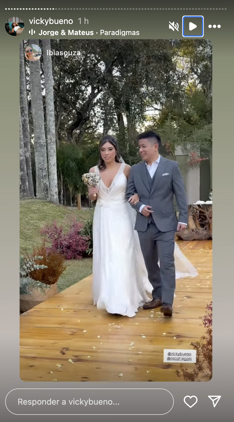 Casamento de Victória Bueno e Oscar Sigaki - Foto: Reprodução / Instagram