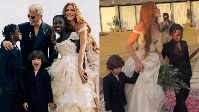 Veja a entrada de Giovanna Ewbank e Bruno Gagliasso com os filhos em 2º casamento