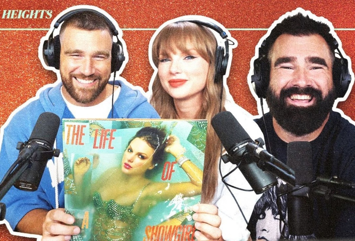 Taylor Swift quebra recorde de espectadores no podcast dos irmãos Kelce - Globo