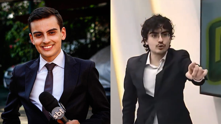 Dudu Camargo na época do SBT e atualmente