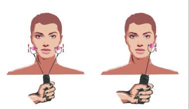 Dispositivo deslizando no rosto para aliviar sintomas da DTM