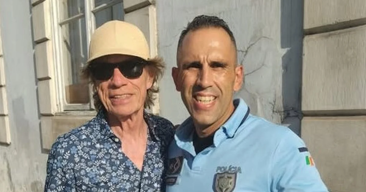 PSP utiliza foto de Mick Jagger em Coimbra para promover o policiamento de proximidade