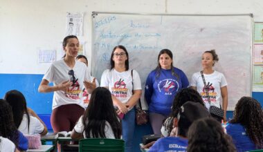 Escola Municipal Mateus José de Oliveira recebe ação educativa sobre o combate ao Aedes aegypti