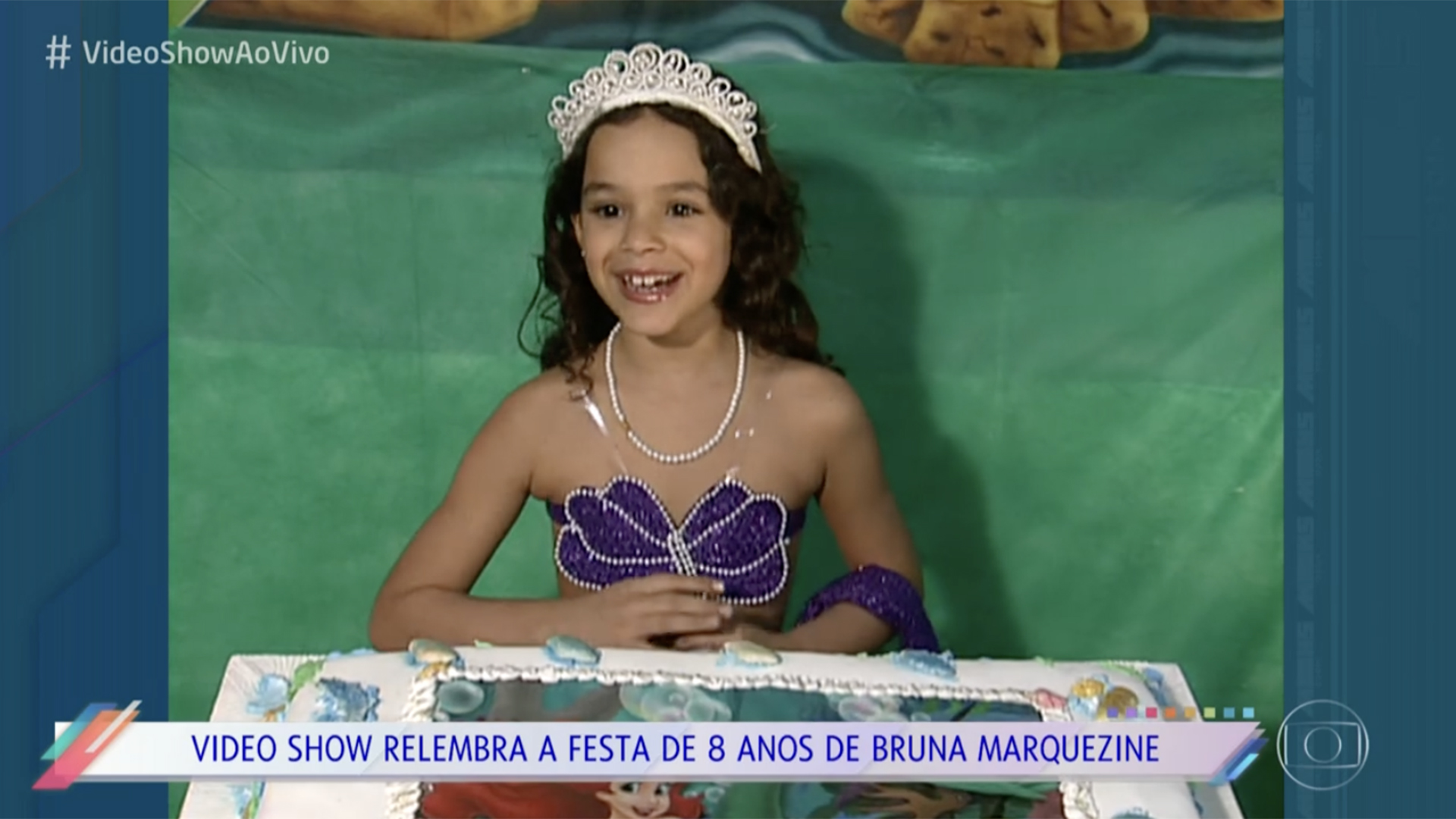 Fãs relembram imagens da festa de aniversário de 8 anos de Bruna Marquezine - Foto: Reprodução / Globo