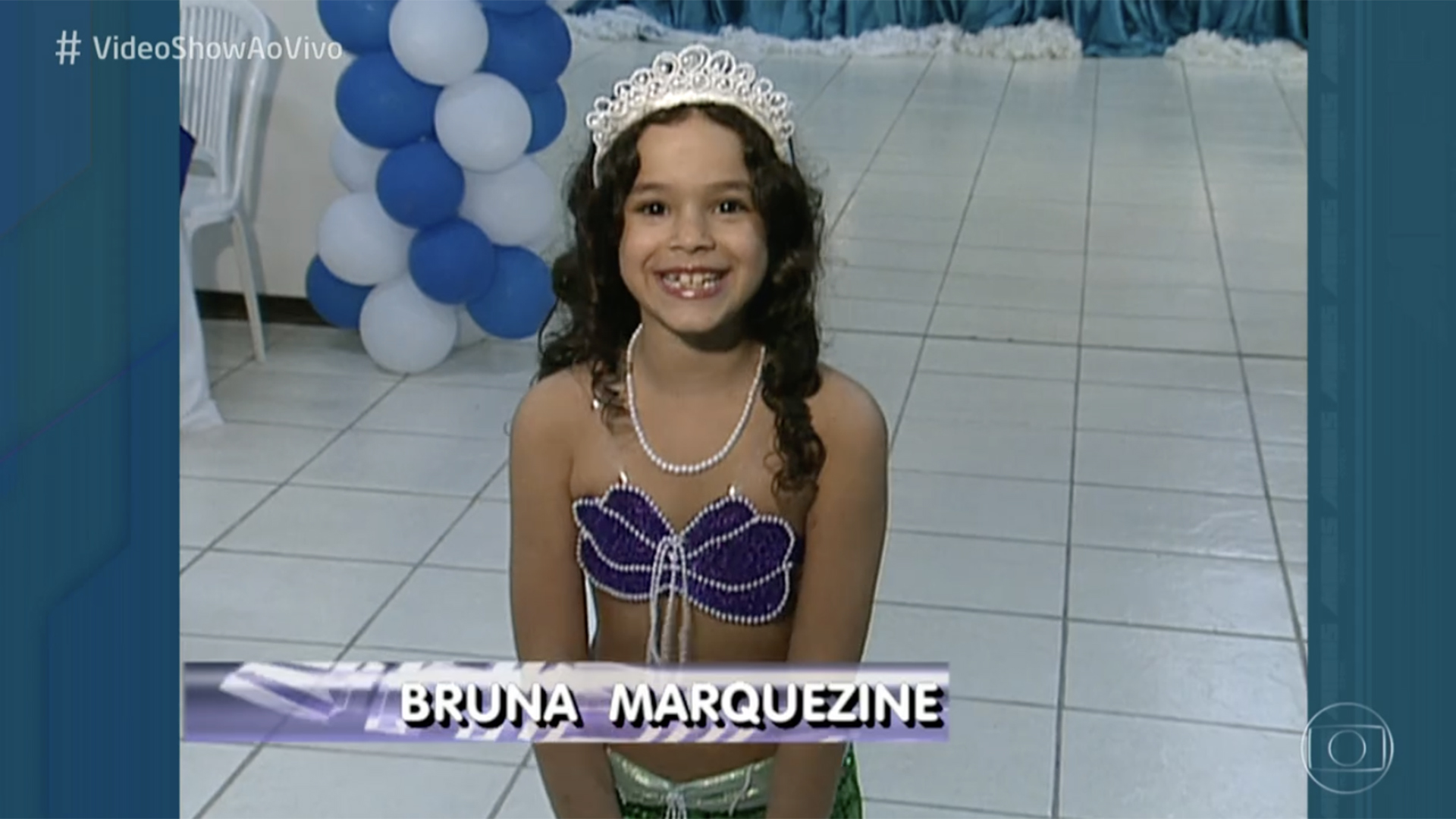 Fãs relembram imagens da festa de aniversário de 8 anos de Bruna Marquezine - Foto: Reprodução / Globo