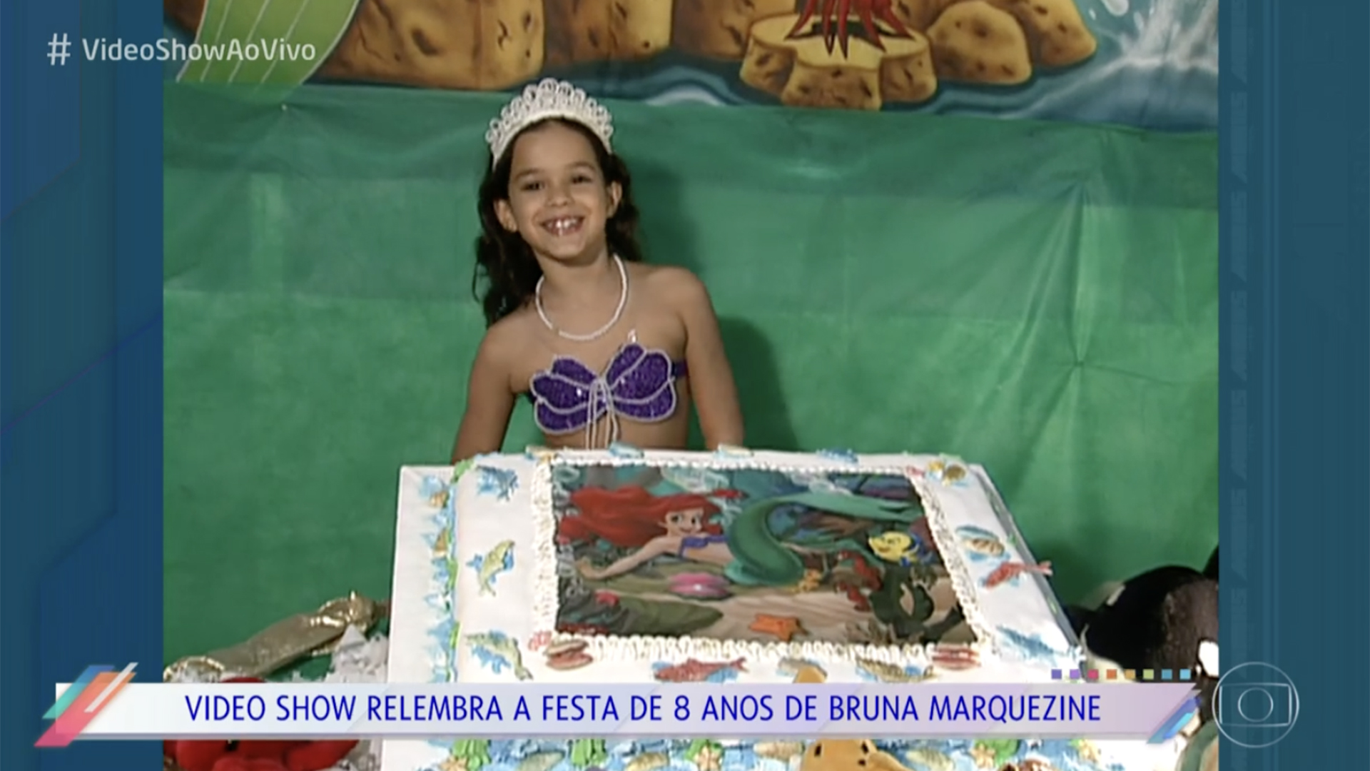 Fãs relembram imagens da festa de aniversário de 8 anos de Bruna Marquezine - Foto: Reprodução / Globo