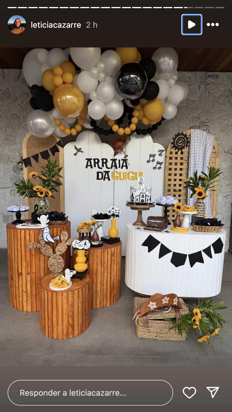 Festa da filha de Juliano Cazarré