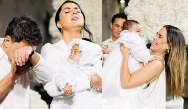 Veja as fotos oficiais do batizado da filha de Graciele Lacerda e Zezé Di Camargo