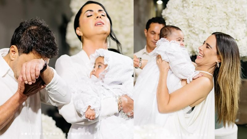 Veja as fotos oficiais do batizado da filha de Graciele Lacerda e Zezé Di Camargo