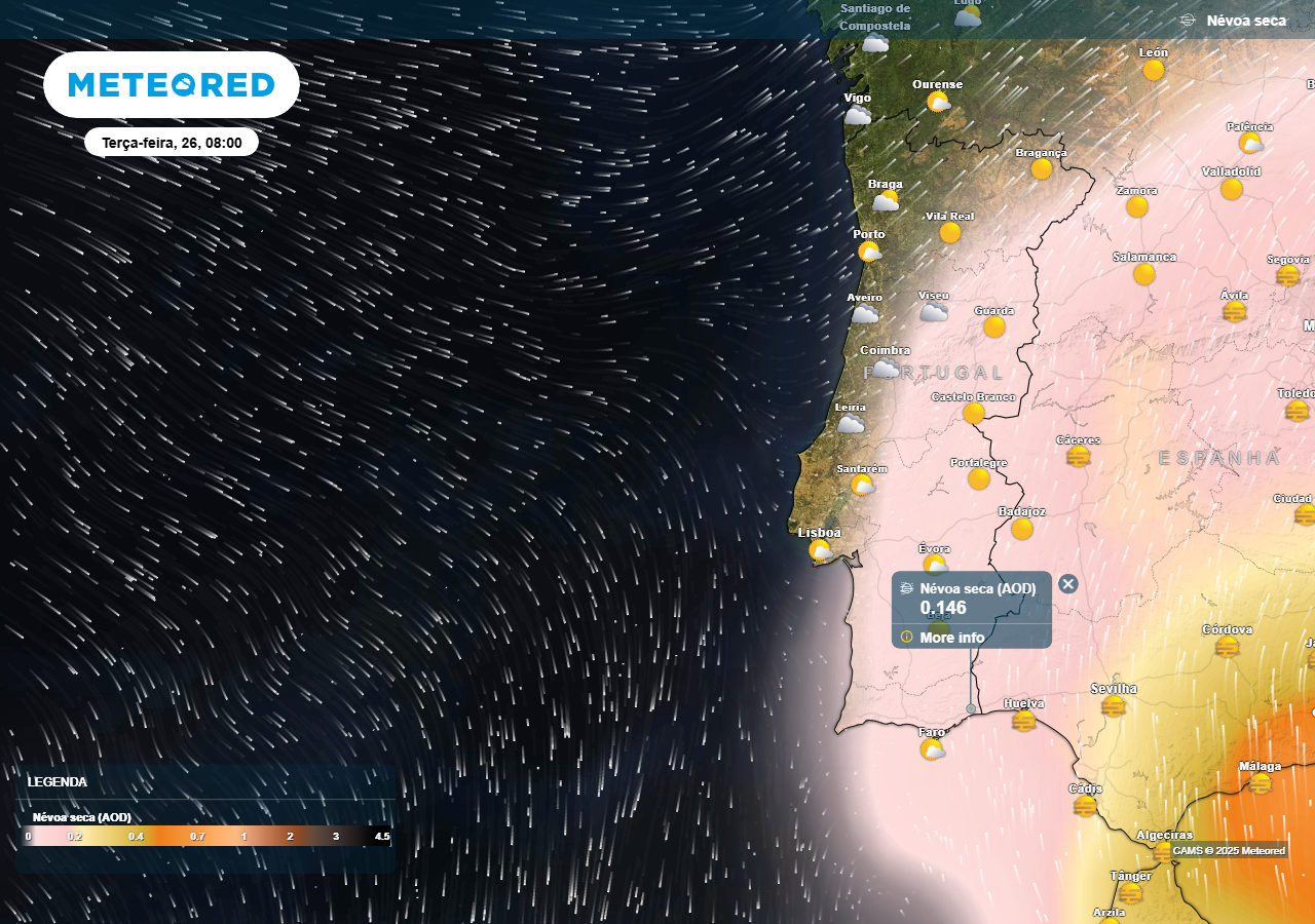 Hoje e amanhã uma intrusão de poeiras do Saara mudará a cor do céu em Portugal: saiba em que regiões!