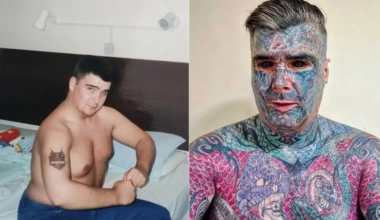 Homem mais tatuado da Grã-Bretanha enfrenta dificuldades para passar por controles de verificação de idade