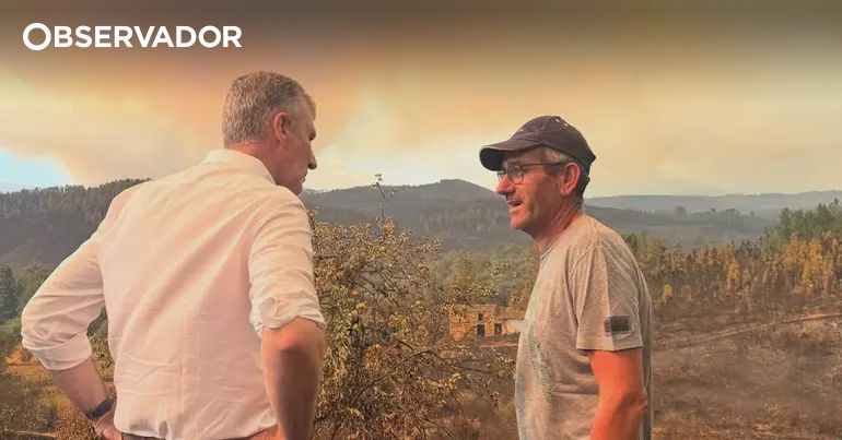 Gouveia e Melo visita aldeia na Covilhã durante os incêndios – Observador
