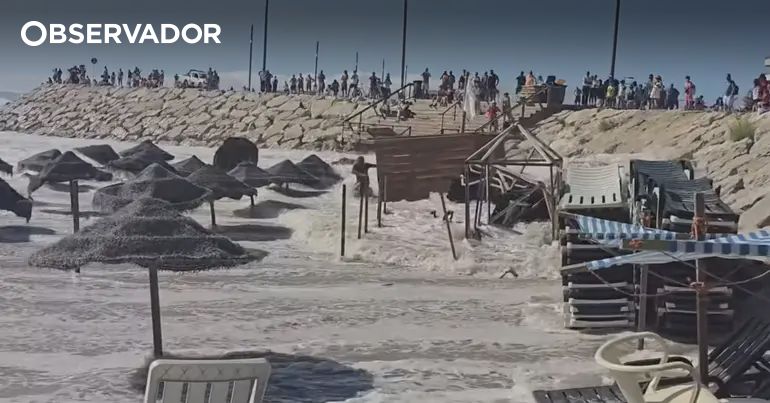 Forte ondulação causa estragos de norte a sul de Portugal – Observador