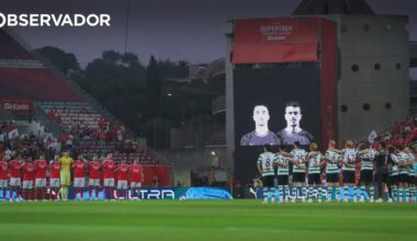 Os rivais e a homenagem a Diogo e André: as fotos do dérbi - Observador
