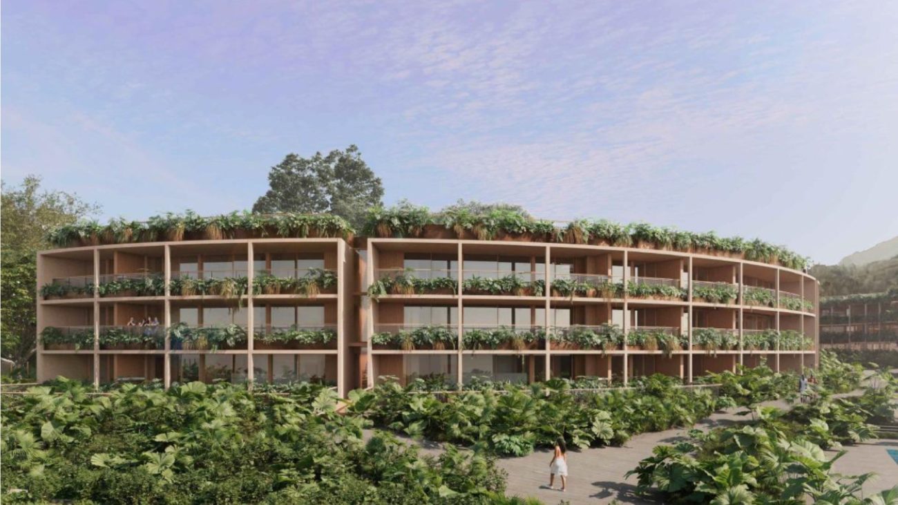 Foto mostra projeto do novo prédio de luxo no Estaleirinho