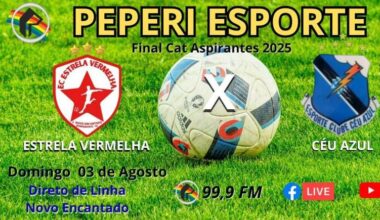 Rádio Peperi transmite final da Categoria Aspirante neste domingo