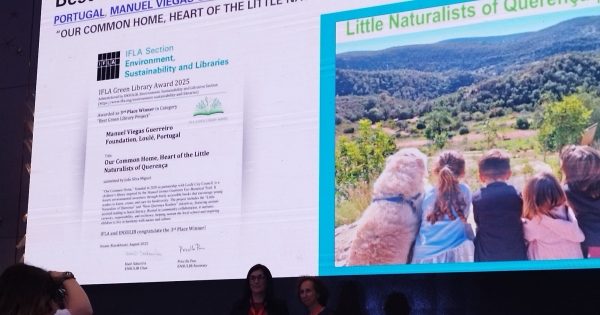 «A NOSSA CASA COMUM» DE QUERENÇA DISTINGUIDA EM PRÉMIO INTERNACIONAL DE BIBLIOTECAS SUSTENTÁVEIS