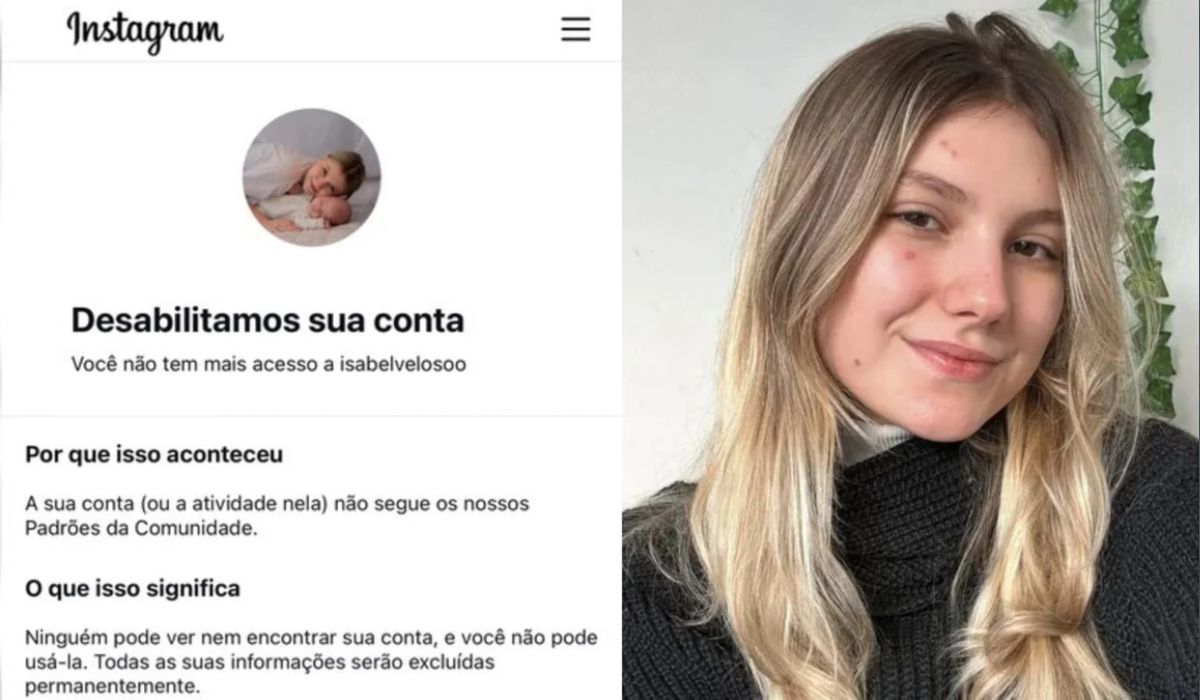 Bloqueio da conta da influenciadora – Foto: Reprodução/ND