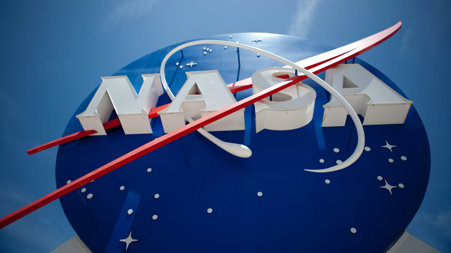 Logo da NASA no Centro Espacial Kennedy, na Flórida (Crédito: Jessie Hodge/Flickr)