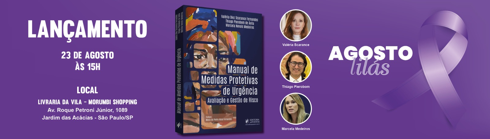 É amanhã: Valéria Scarance lança novo livro que é referência em medidas protetivas de urgência