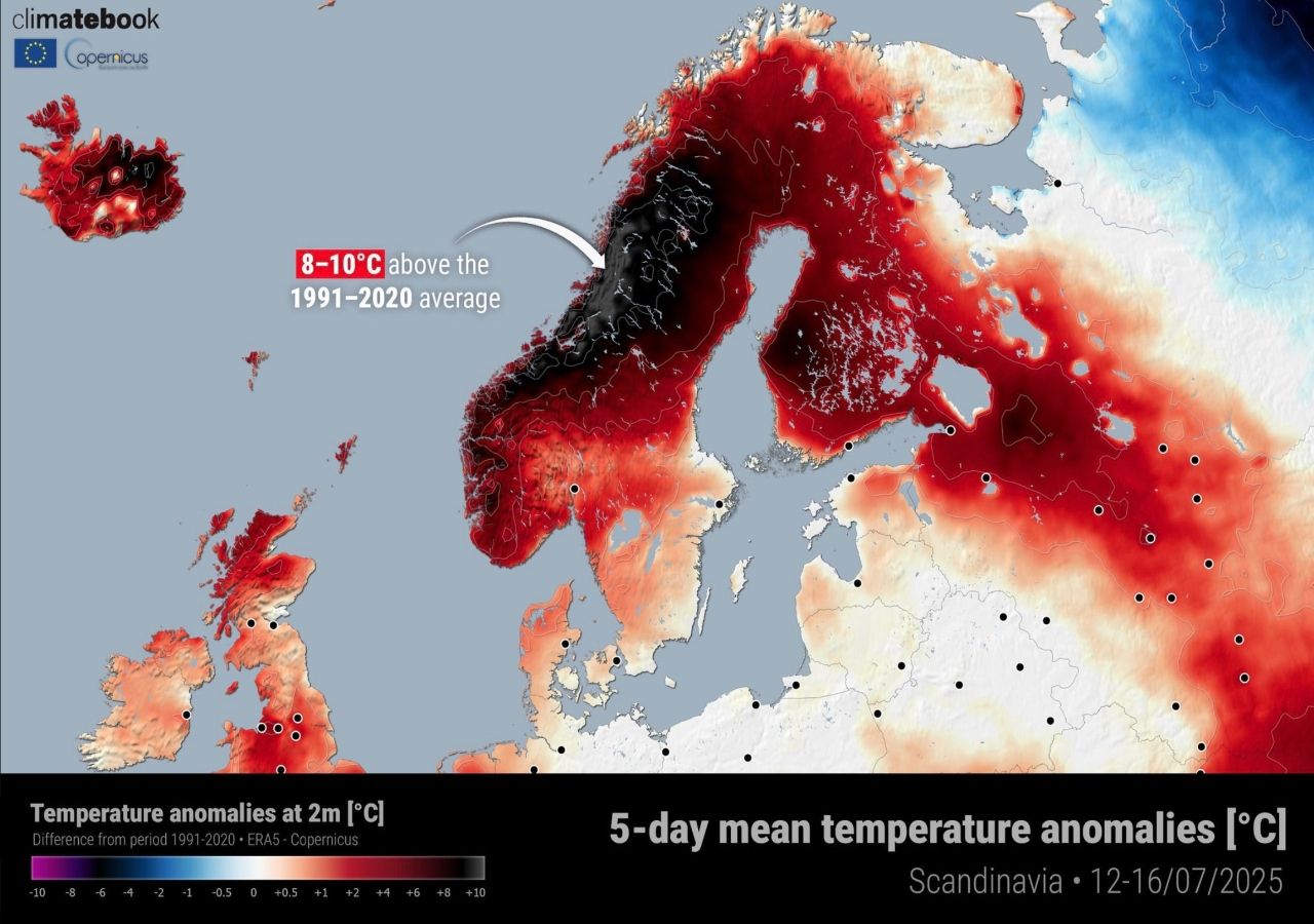 Os países nórdicos registaram uma vaga de calor histórica que não se via há décadas