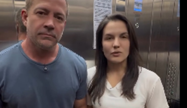 Malvino Salvador e Kyra Gracie viralizam com simulação de agressão em elevador: 'Queremos despertar consciência'