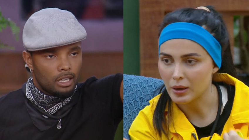 MC Zaac e Fernanda Campos em A Fazenda 16 • Record/Reprodução