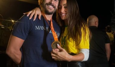 Sabrina Sato se declara a Nicolas Prattes, que participa de maratona na Austrália