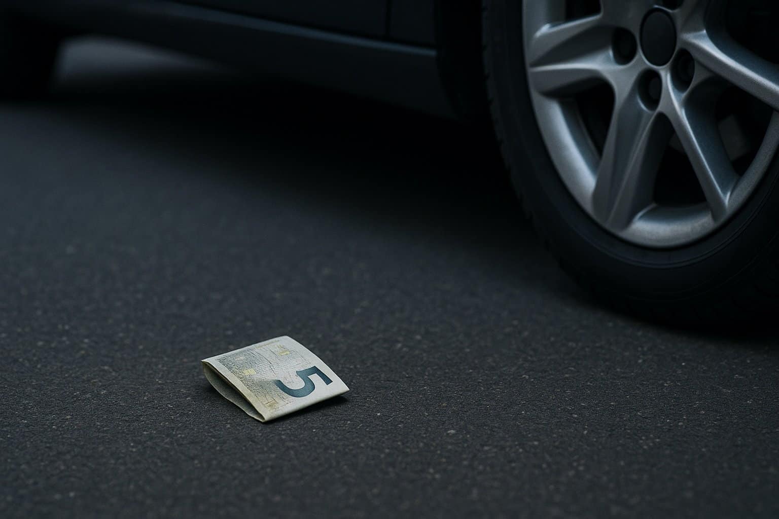 O truque da nota de 5€ dobrada voltou aos estacionamentos
