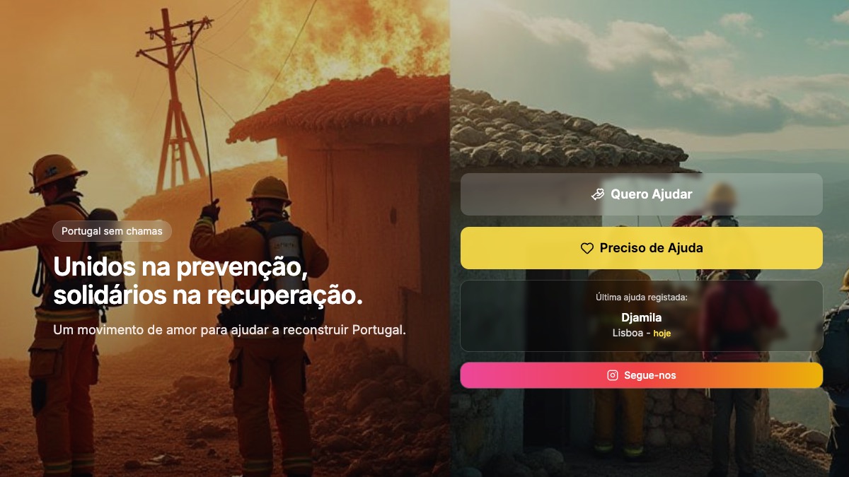 plataforma criada em apenas 2h ajuda vítimas dos incêndios