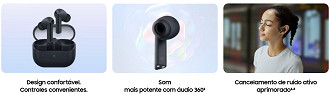Galaxy Buds3 FE. Imagem: Samsung/Reprodução
