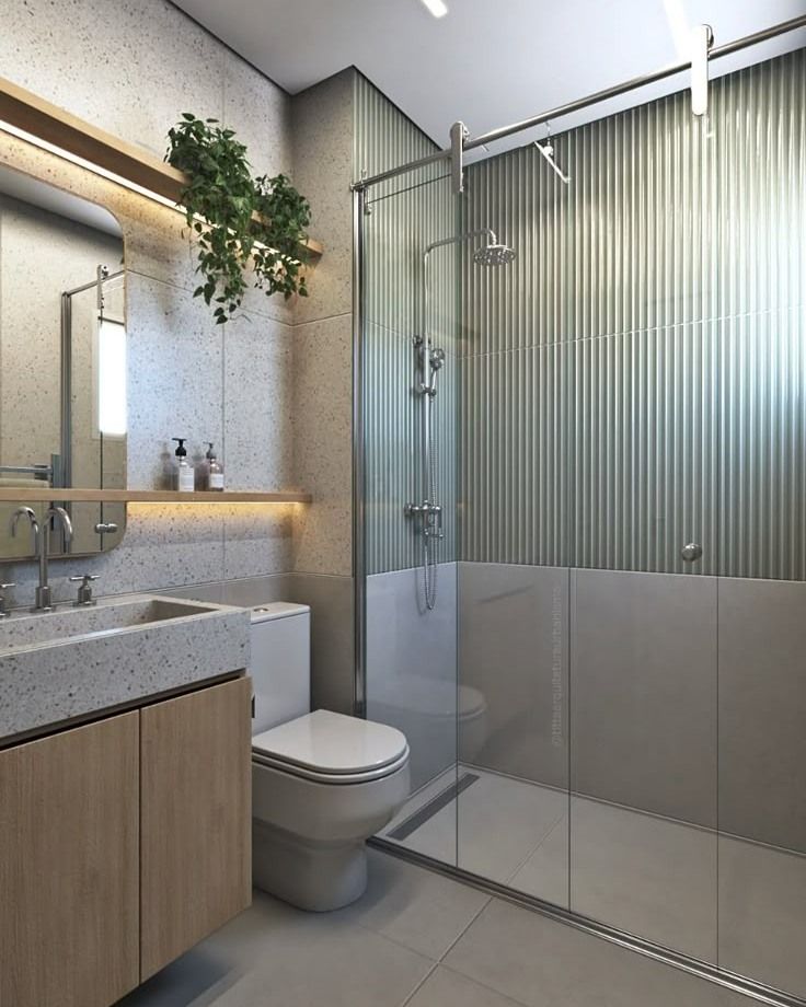 revestimento dentro do box