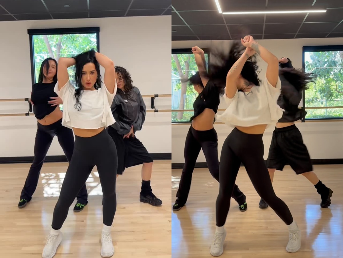 Dando spoilers de novo single, Demi Lovato se empenha na coreografia em vídeos de ensaios; veja